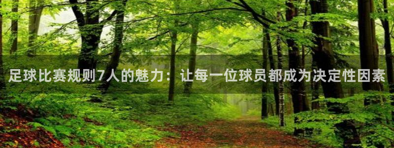 足球比赛规则7人的魅力：让每一位球员