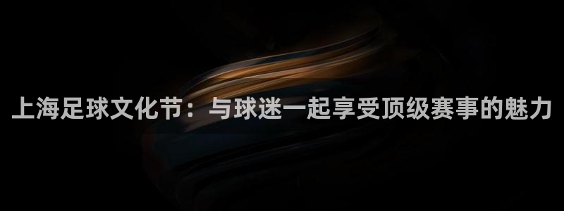 上海足球文化节：与球迷一起享受顶级赛事的魅力